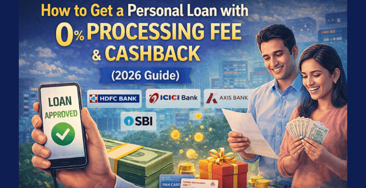 How to Get a Personal Loan with 0% Processing Fee , Cashback