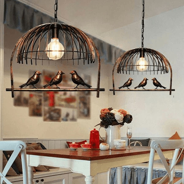  "A Timeless Classic  The New Indoor Pendant Vintage Industrial Retro Birdcage Hanging Ceiling Penda