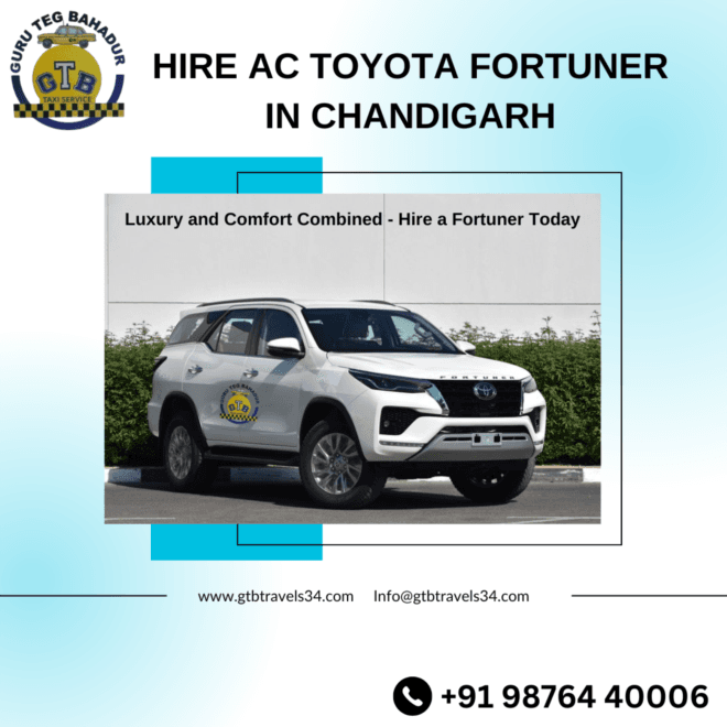 Affordable Luxury: AC Toyota Fortuner Rental Chandigarh