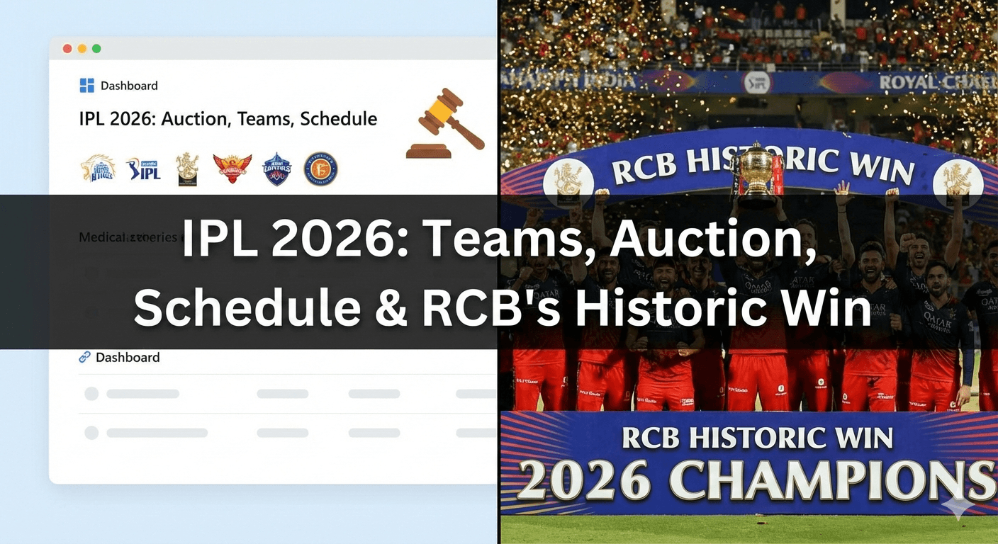 IPL 2026 Complete Guide: Teams, Auction Details, Schedule