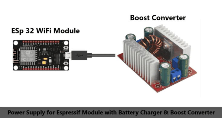 Power Supply for Espressif Module with Battery Charger & Boost Converter