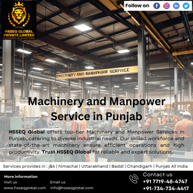 From Machinery to Manpower: Comprehensive Services for Punjab's Industries