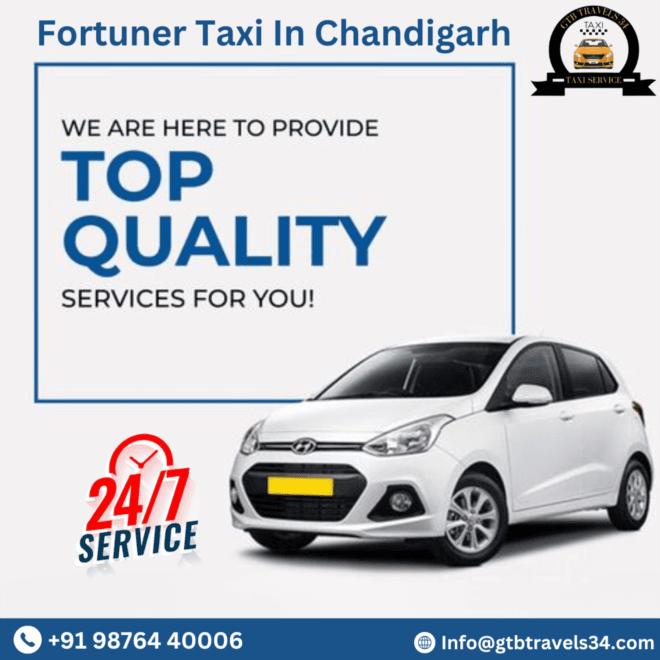Cruising in Luxury: Chandigarh City Tours with GTB Travels' Fortuner Fleet