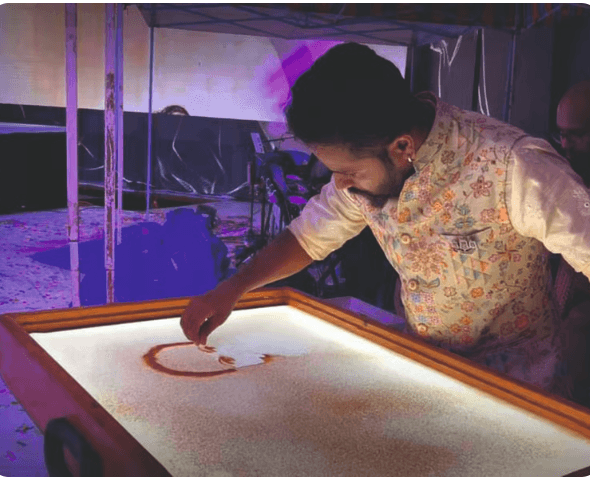 Sand artist | Sandart show | Sand Art Renu