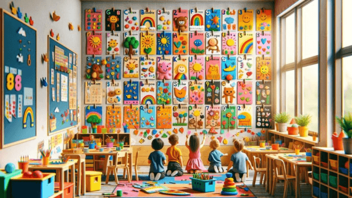 Handmade Charts by Preschoolers to Decorate Classrooms