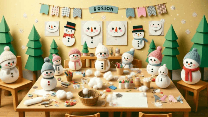 How to Create Snowman Crafts in Preschool