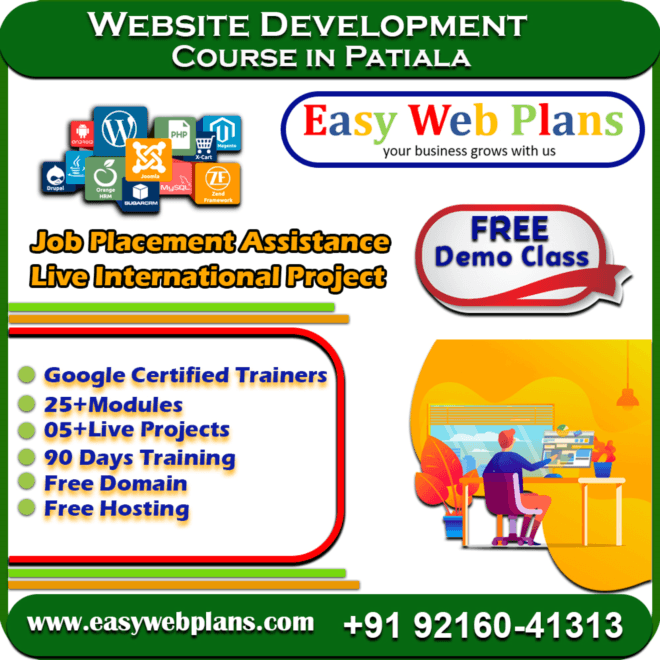 Top Website Development Course In Patiala
