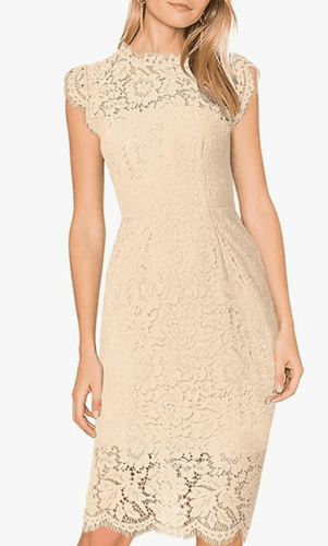 MEROKEETY Women's Sleeveless Lace Dress Soft