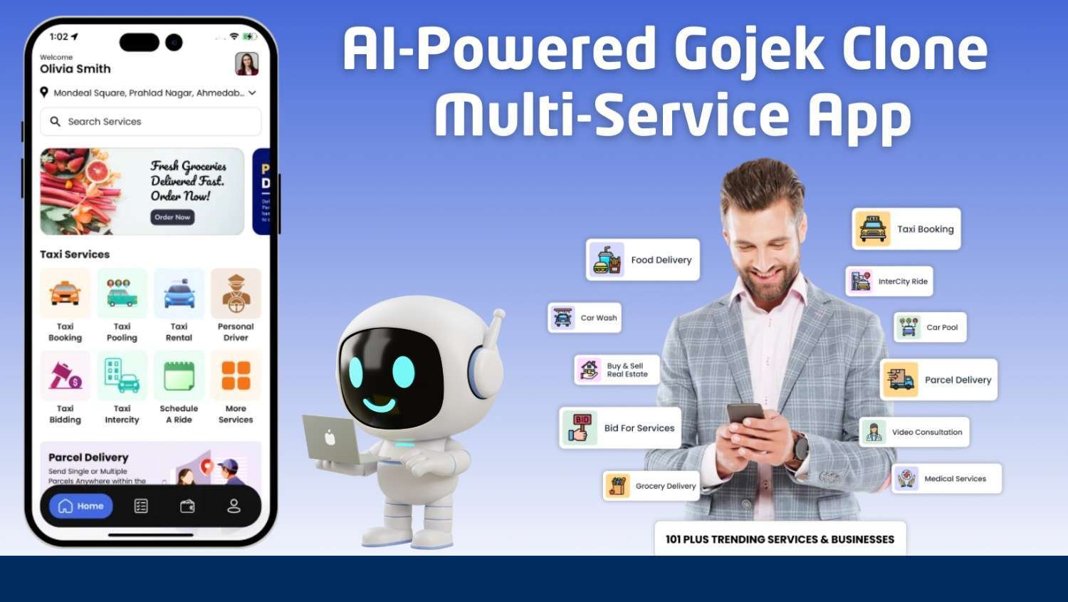 Gojek Clone AI-powered - Multi Service App Development