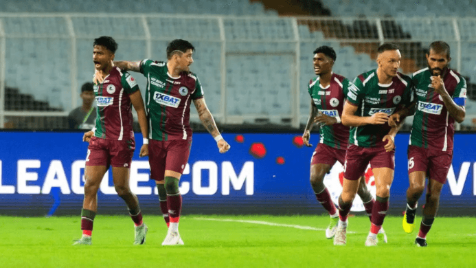 Dipendu scored the first goal in the green-maroon jersey