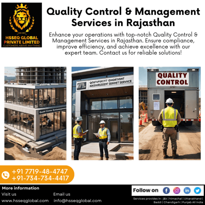 Quality Control Certifications and Standards in Rajasthan