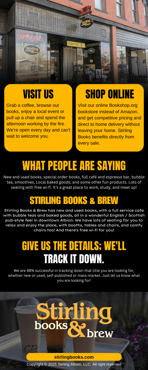 Affordable Books at Stirling Books & Brew