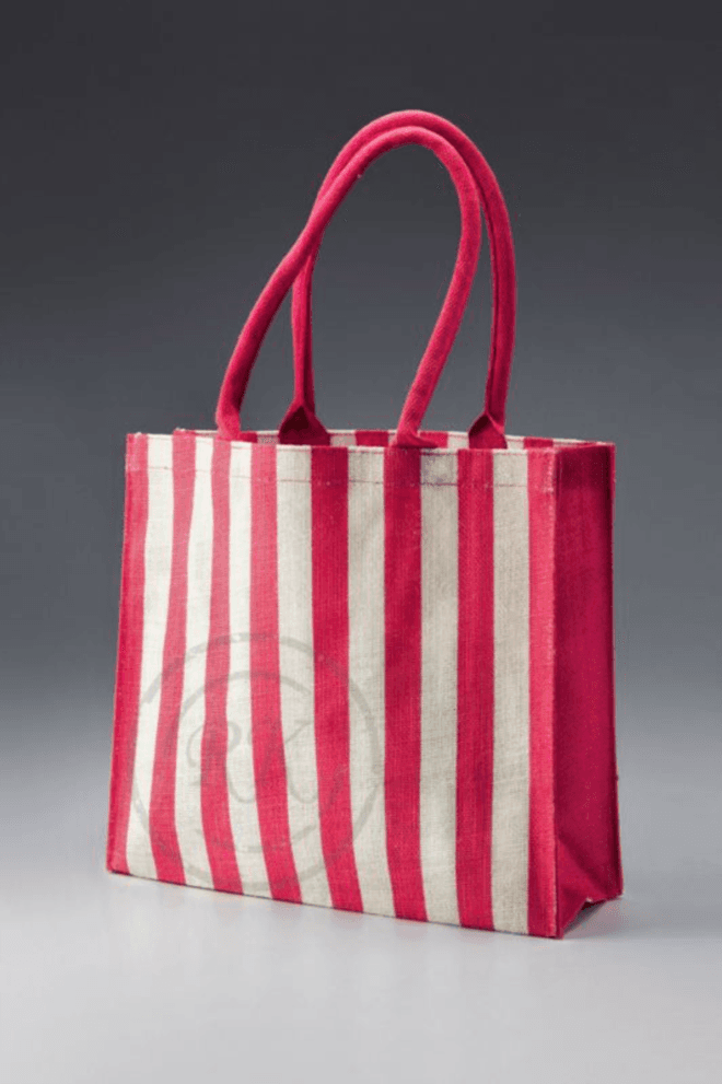 Jute Printed Bags Promotional Long Handle