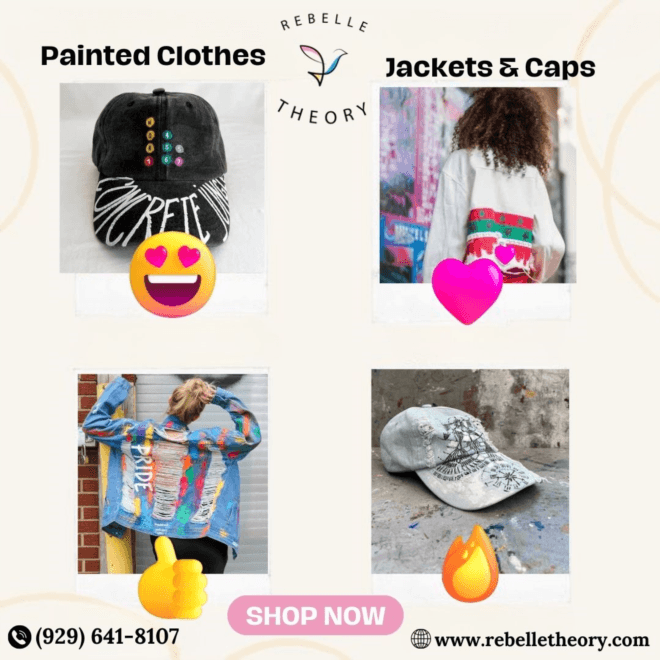 "Embrace the Festive Season with Style: Unveiling Rebelle Theory’s Hand-Painted Christmas Denim Jack