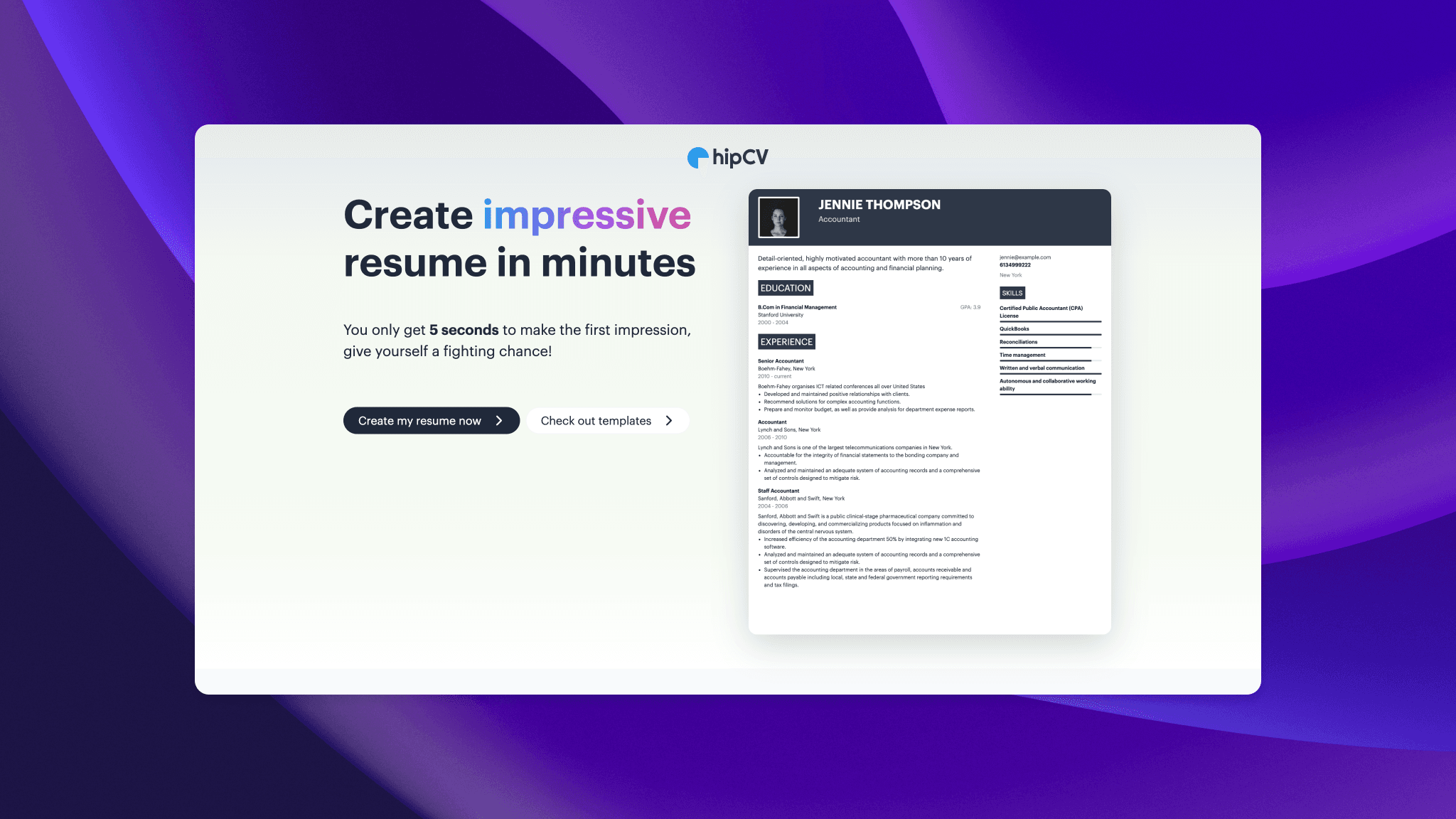 HipCV Career Tips