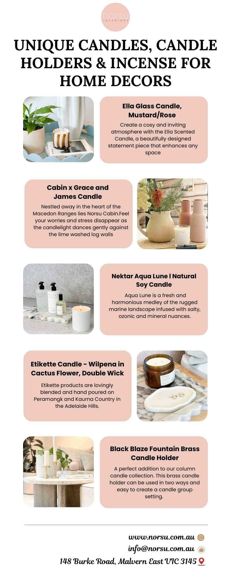 Designer Candles, Candle Holders & Incense for Home Decor