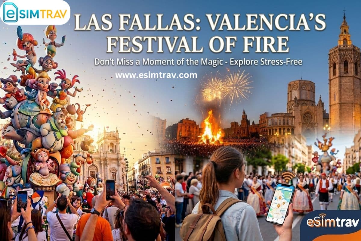 Spain Travel eSIM for Las Fallas Festival in Valencia |