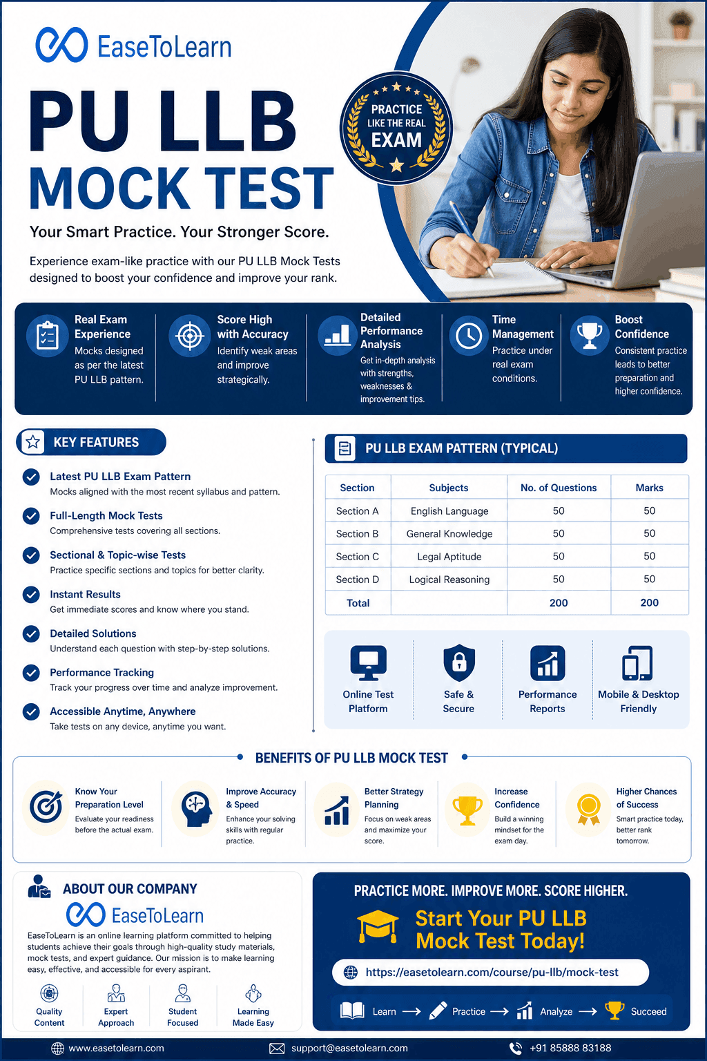 Ace Your Law Entrance with EaseToLearn’s PU LLB Mock Test