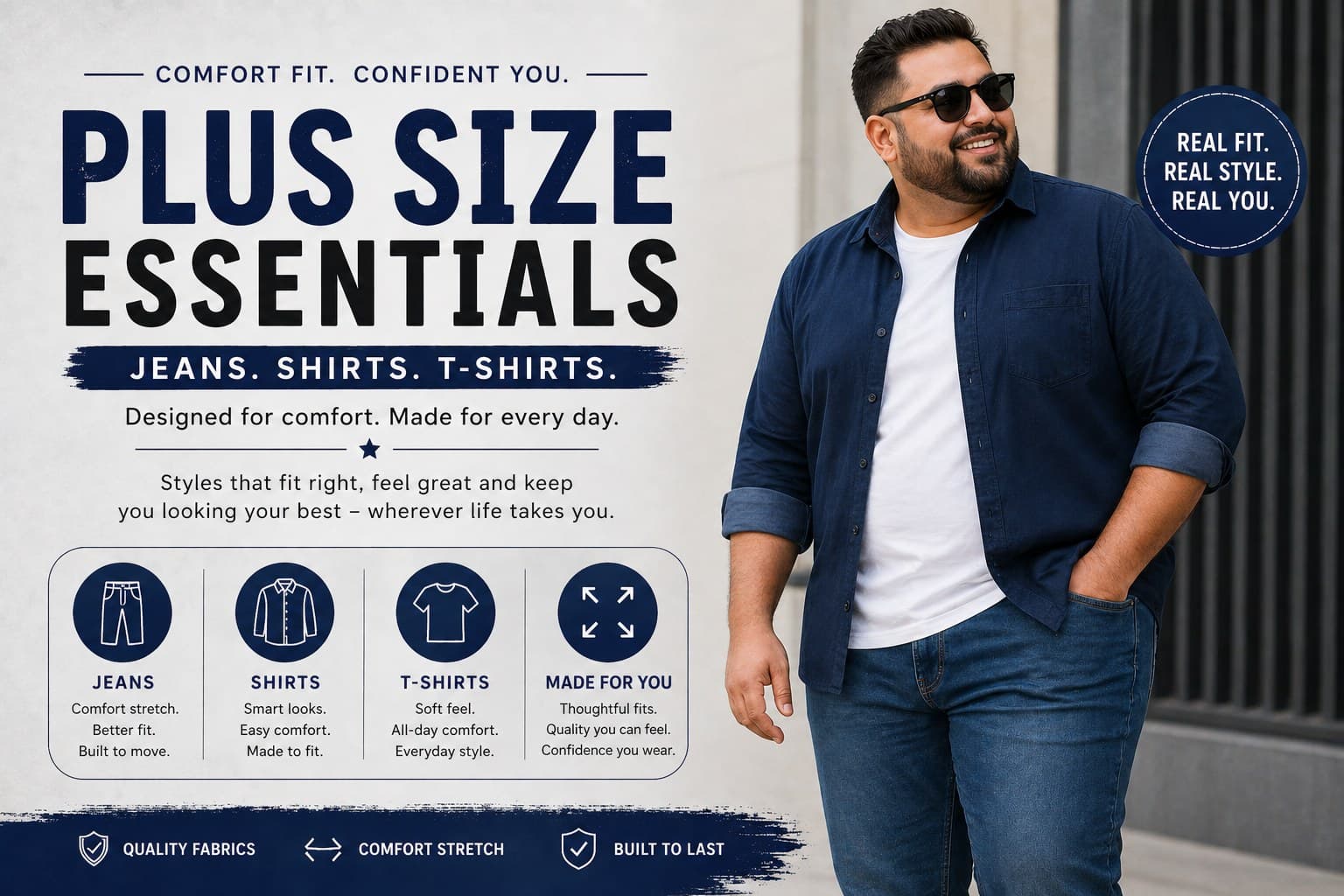 What Waist Size to Buy in Plus Size Jeans for Men in India