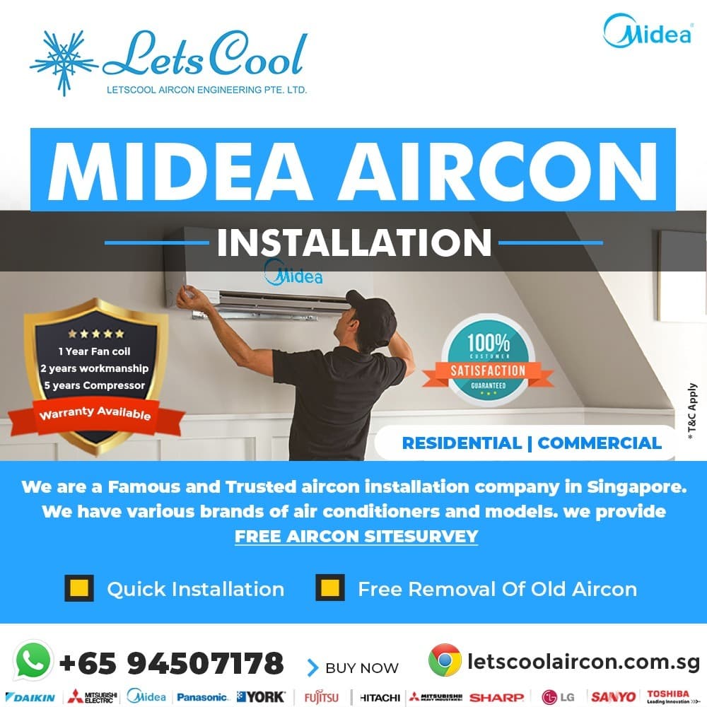 Midea Aircon Installation – Affordable SG Experts