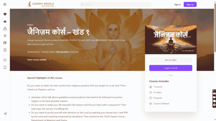 Exploring Jainism: A Comprehensive Course to Learn Jain Principles