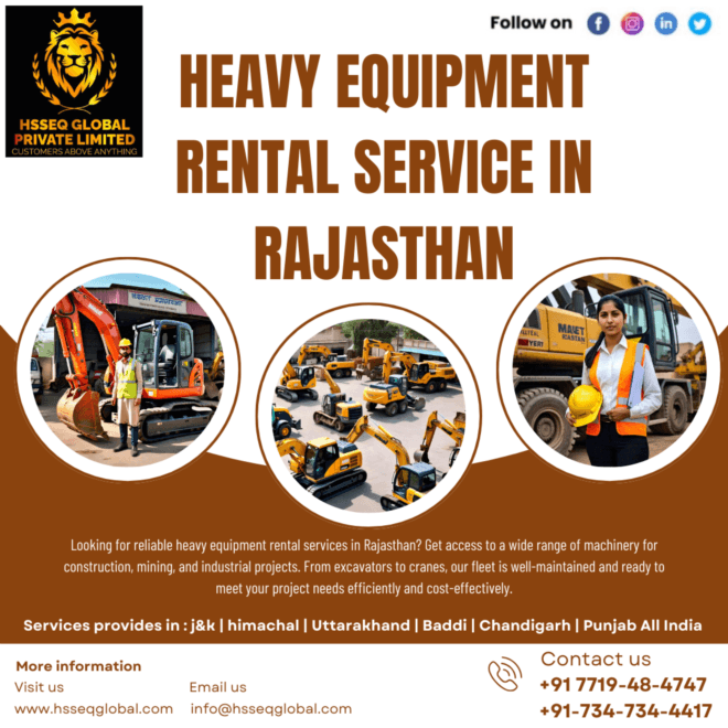 Unlocking the Potential of Heavy Equipment Rentals in Rajasthan