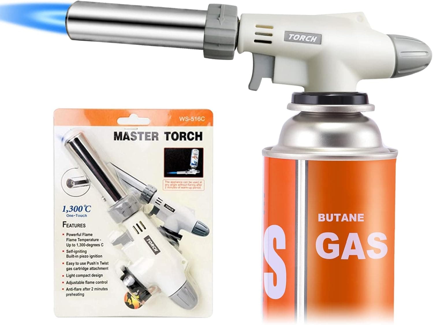 Butane Torch Kitchen Blow Lighter,