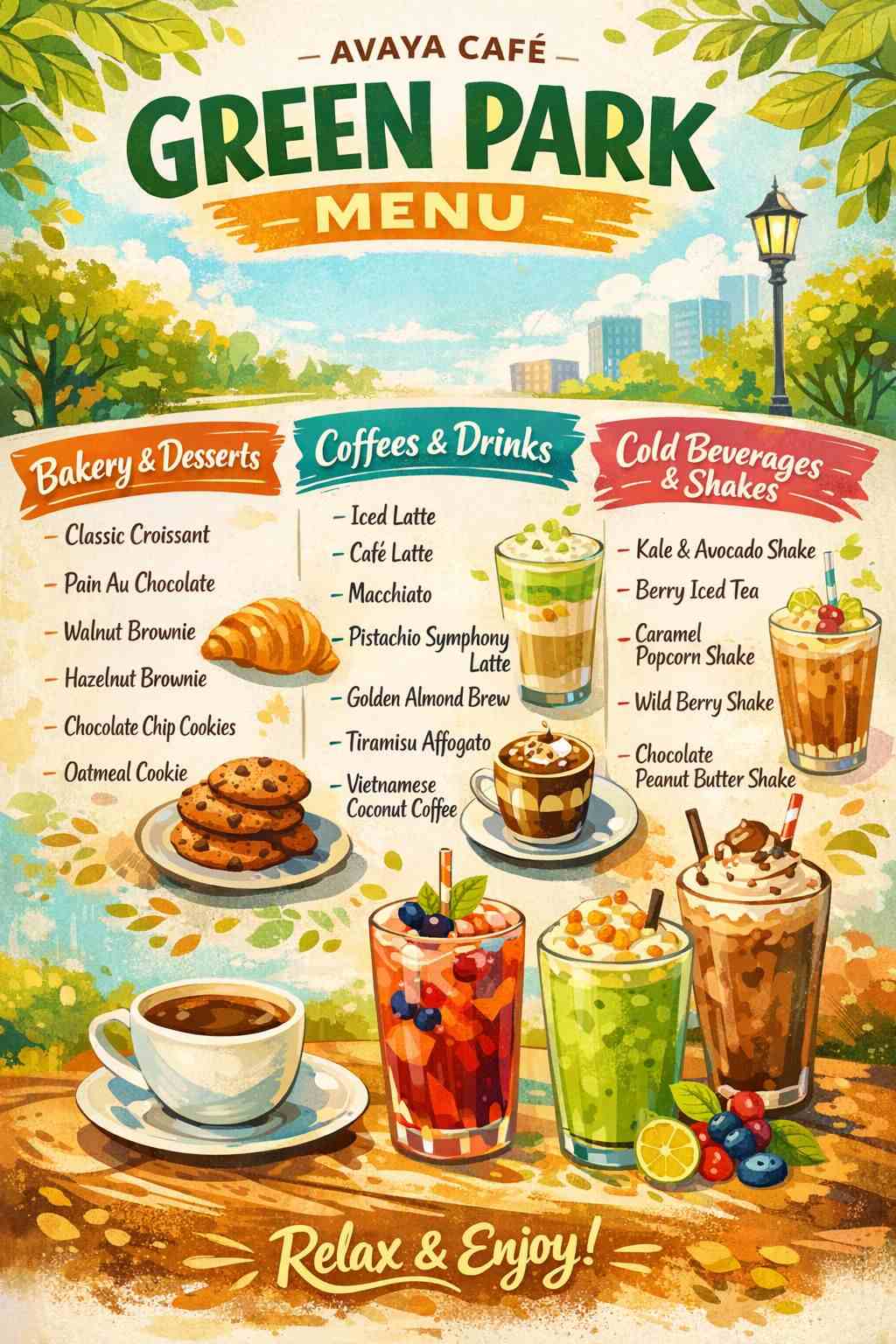 Avaya Café Green Park Menu – Best Food & Coffee Picks