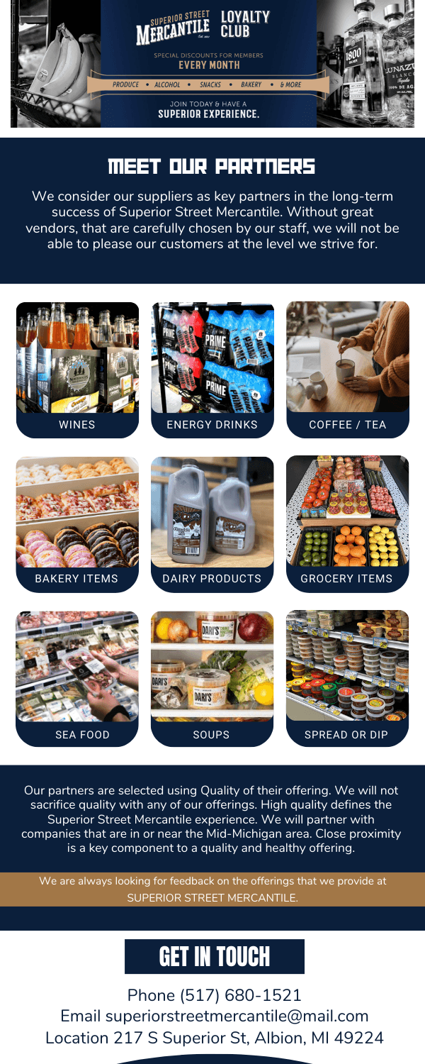 Superior Street Mercantile: Your Albion Epicurean Haven
