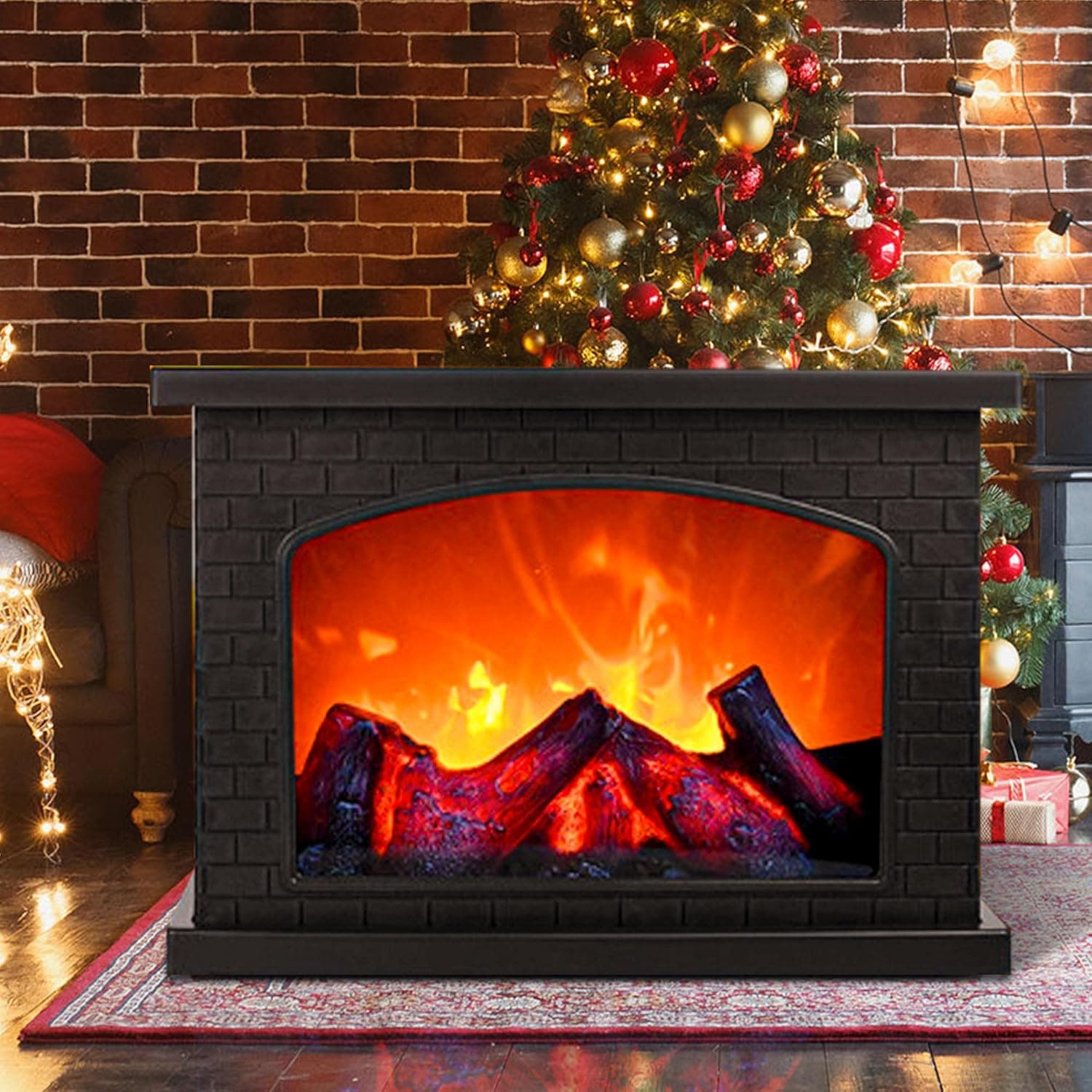 LED Fireplace, Fireplace Lamp Touch Control,