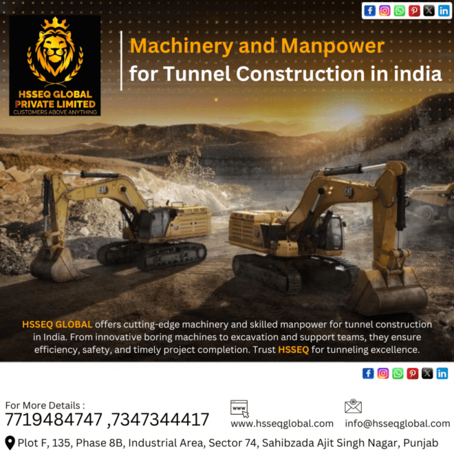 Efficient Tunnel Construction with Modern Machinery and Expert Teams in India