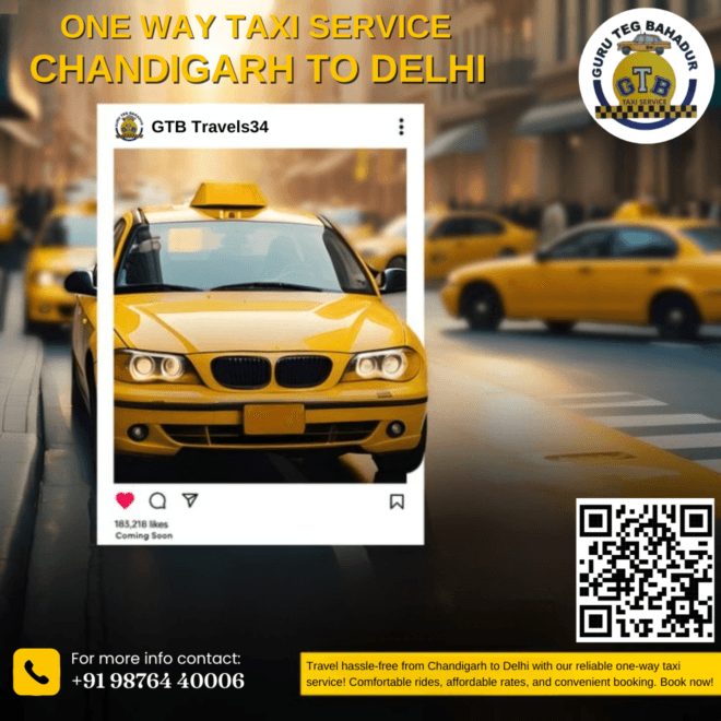 Affordable Chandigarh to Delhi One-Way Taxi Options