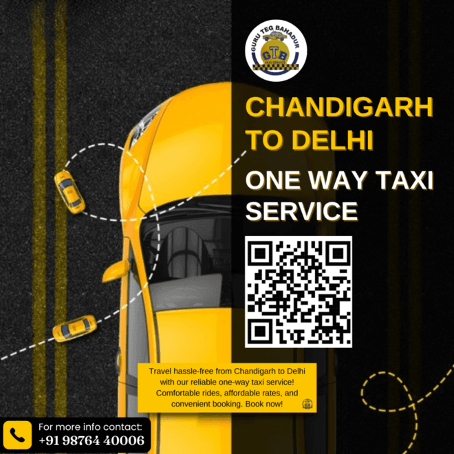 Chandigarh to Delhi: Affordable One-Way Taxi Service